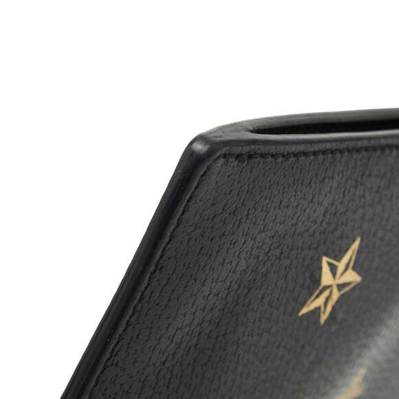 Gucci Beastar Clutch Bag/Second Bag 495066 Black/Gold Leather Women's GUCCI - Picture 4 of 10